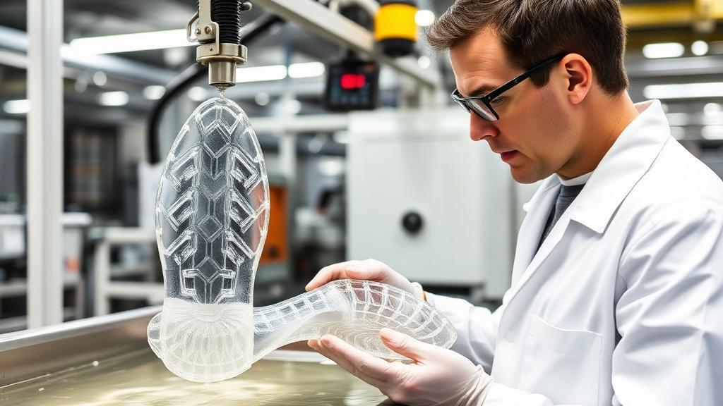 The midsole grown from light